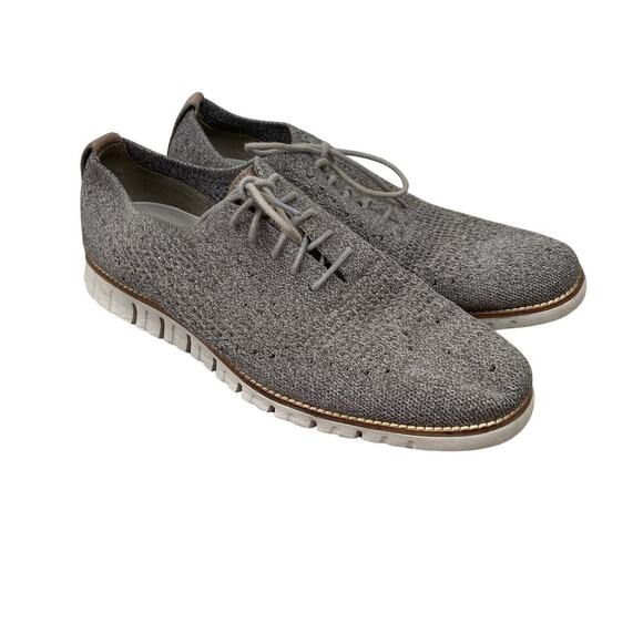 COLE HAAN Zerogrand Wingtip Heather Grey Comfort Men's Size 10.5 C32151 - Picture 1 of 8